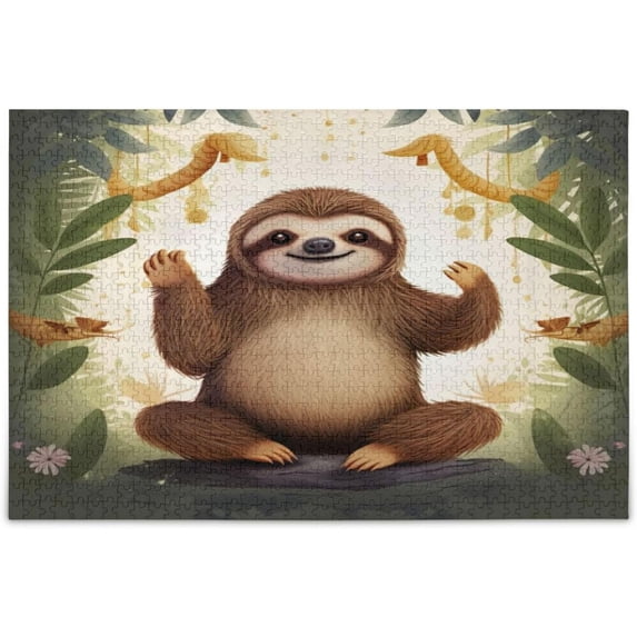 FREEAMG Puzzle- Cute Sloths Jigsaw Puzzles,1000 Piece Puzzles for Family - Fun Intellectual Decompressing Educational Games
