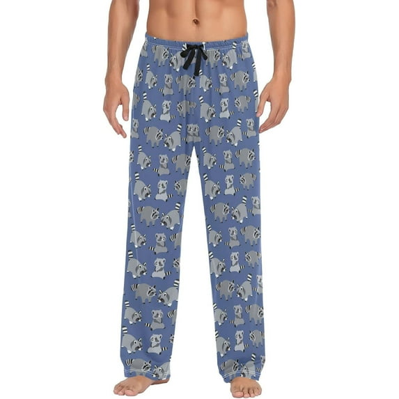 FREEAMG Racoons Family Pattern Men's Pajama Pants Sleepwear Lounge Pajama Bottoms