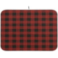 thumbnail image 1 of FREEAMG Red Buffalo Plaid Dish Drying Mat for Kitchen Counter,Super Quick Absorbent Composite Sponge Dish Drying Pad,Heat Resistant Non-Slip Rack Tableware Mat, 18x24 Inch, 1 of 7