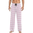 thumbnail image 1 of FREEAMG Red Checkered Gingham Tartan Men's Pajama Pants Sleepwear Lounge Pajama Bottoms, 1 of 7