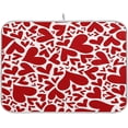 thumbnail image 1 of FREEAMG Red Love Dish Drying Mat for Kitchen Counter,Super Quick Absorbent Composite Sponge Dish Drying Pad,Heat Resistant Non-Slip Rack Tableware Mat, 16x18 Inch, 1 of 7