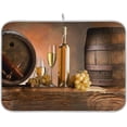 thumbnail image 1 of FREEAMG Retro Wine Cellar Absorbent Dish Drying Mat Microfiber Kitchen Decor Countertop Table Protector Multi-Purpose Counter Rack Sink Drainer Pad 16 x 18 Inches, 1 of 6