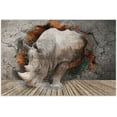 thumbnail image 1 of FREEAMG Rhino Breaks The Wall in The Room 3D Rendering 500 Piece Jigsaw Puzzle, Wall Artwork Puzzle Games for Adults Teens 20.5" L X 14.9" W, 1 of 7