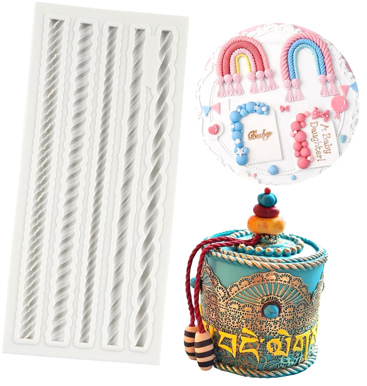 FREEAMG Ropes and Knots Silicone Pirate Rope Fondant Molds For Cakes ...