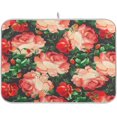 thumbnail image 1 of FREEAMG Rose Garden Dish Drying Mat for Kitchen Counter,Super Quick Absorbent Composite Sponge Dish Drying Pad,Heat Resistant Non-Slip Rack Tableware Mat, 16x18 Inch, 1 of 7
