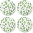 thumbnail image 1 of FREEAMG Round Coasters Set of 4, Cactus Absorbent Coasters for Drinks,Cork Base,Cup Tabletop Protection Mat, 1 of 7