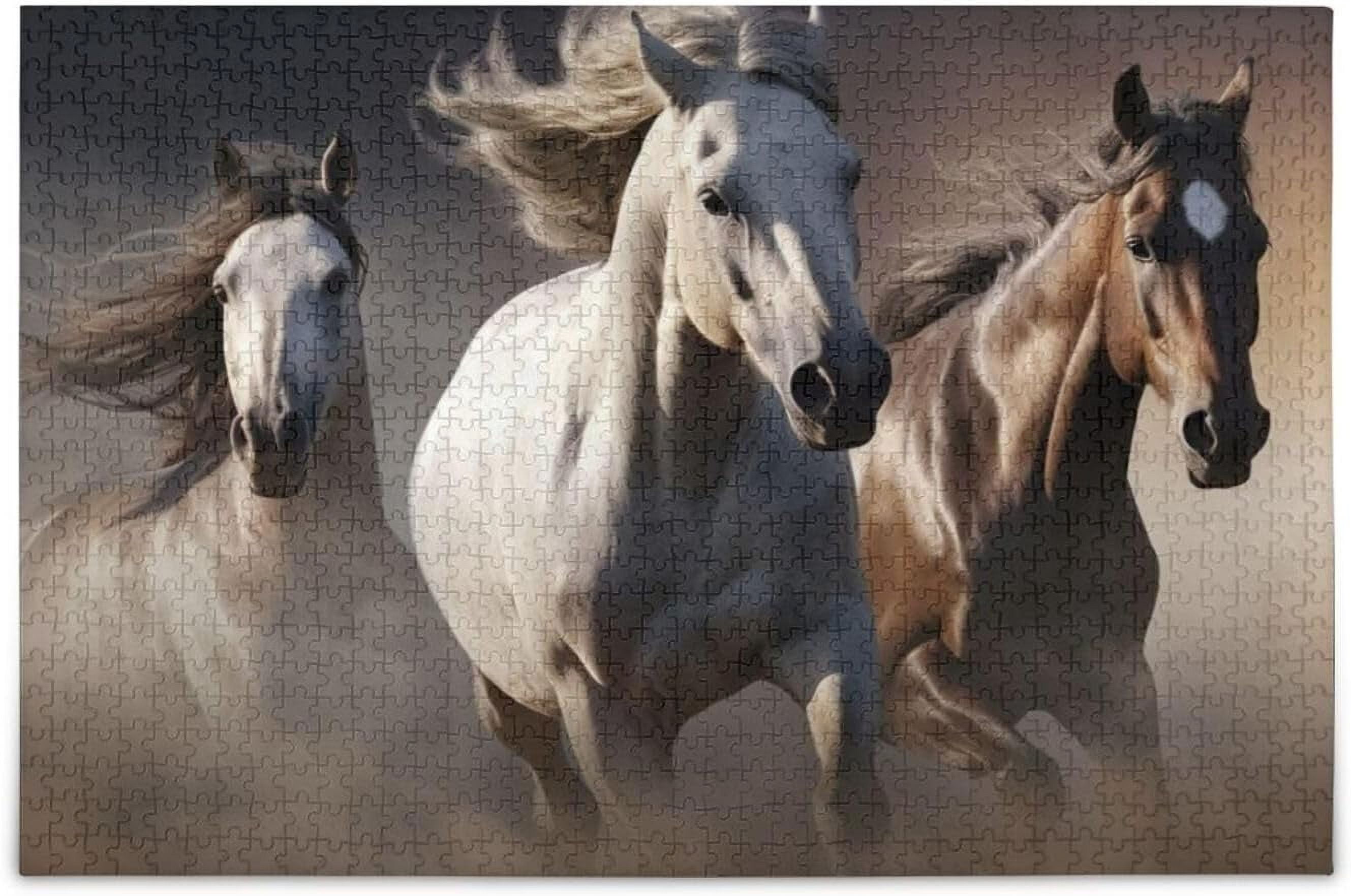 FREEAMG Running Horses Puzzle 500 Pieces Wooden Jigsaw Puzzles For freeamg-running-horses-puzzle-500-pieces-wooden-jigsaw-puzzles-for