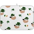 thumbnail image 1 of FREEAMG Saint Patrick Day Dish Drying Mat for Kitchen, 16 x 18 Inch Microfiber Absorbent Dish Drying Pad, Machine Washable Kitchen Counter Protect Mats, 1 of 7
