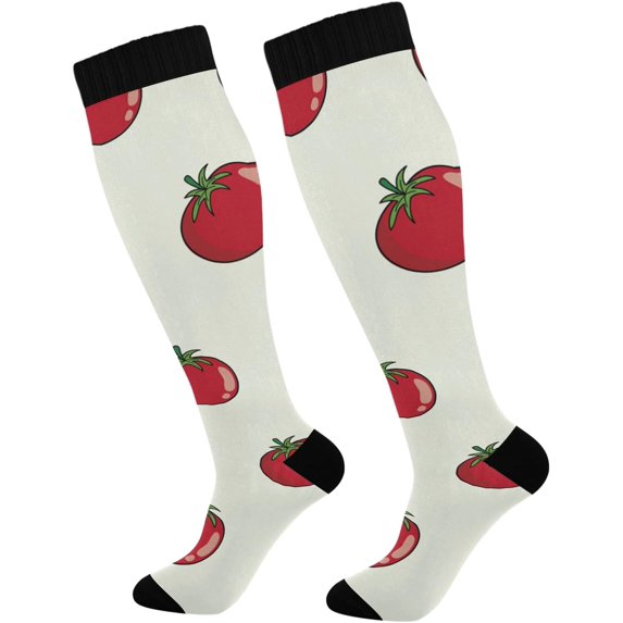 FREEAMG Santa Elk Gift Compression Socks for Women and Men, 1 Pair