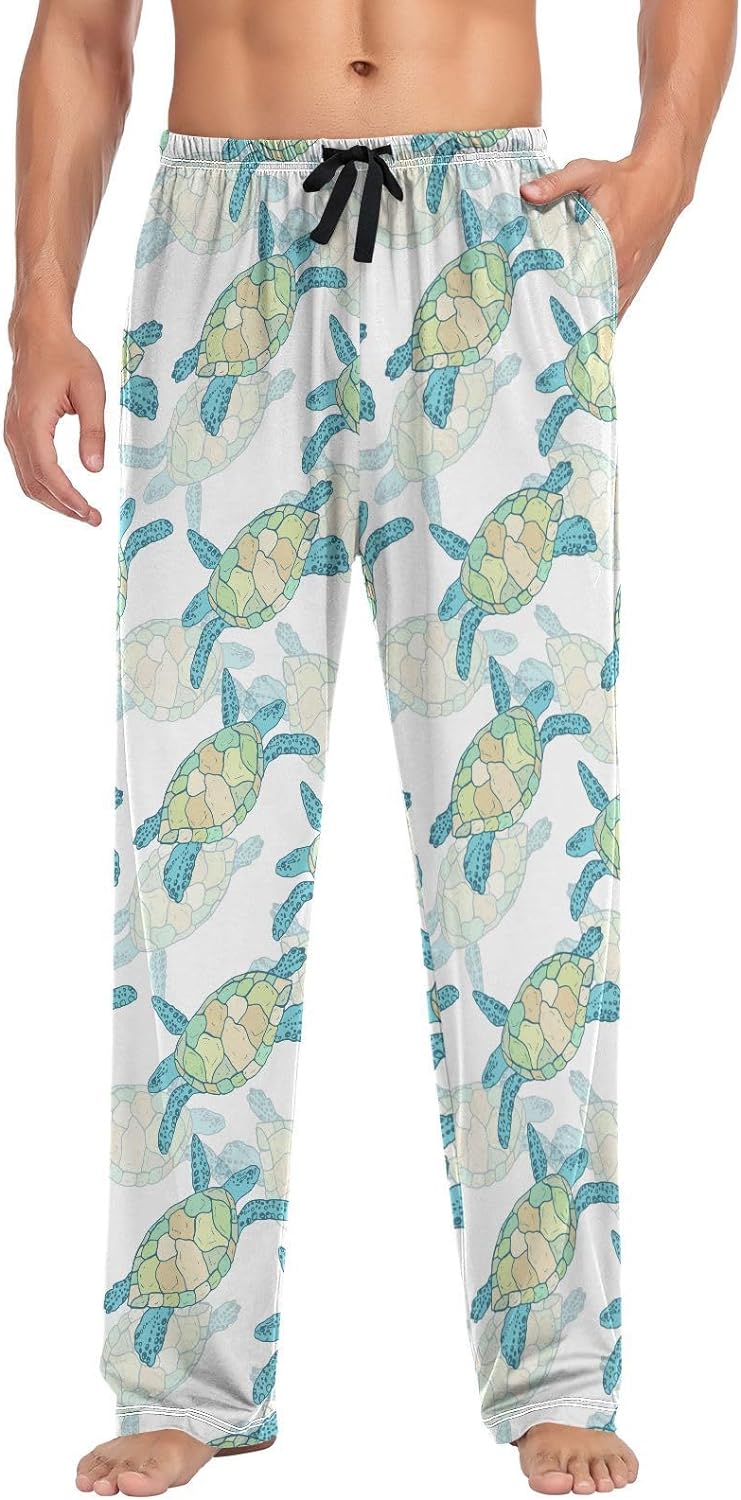 Men's Track Pants - Topo Turtles - Blue Tide