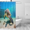 thumbnail image 1 of FREEAMG Sea Turtle Shower Curtain Waterproof Washable Shower Bath Curtain 60x72 Inch Bathroom Decoration Fabric Shower Curtains with 12 Hooks, 1 of 6
