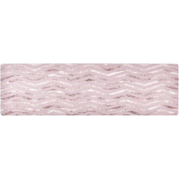 FREEAMG Seamless Pattern Marble Rose Gold Long Trivet Table Runner Non-Slip Heat Resistant Table Protector Waterproof Easy to Clean Hot Pads Pot Holders Table Mats