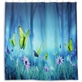 thumbnail image 1 of FREEAMG Shower Curtains Beautiful Forest Butterfly Curtain，Waterproof Fabric Decor Shower Curtains for Bathroom Set with 12 Hooks, 66"x 72", 1 of 6