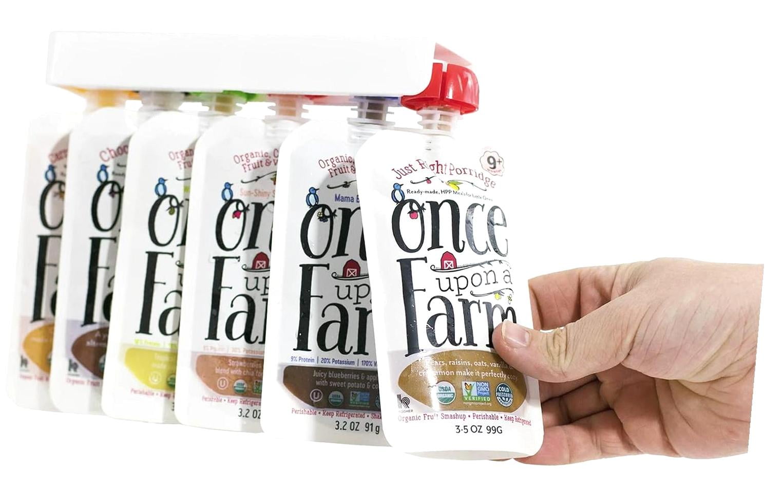 FREEAMG Slider-Style Food Pouch Organizer Set - Peel-and-Stick Holder ...
