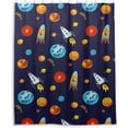 thumbnail image 1 of FREEAMG Space Rocket Shower Curtain Waterproof Fabric Bath Curtain with Hooks for Bathtub Bathroom Decor, 60 x 72 Inch, 1 of 6