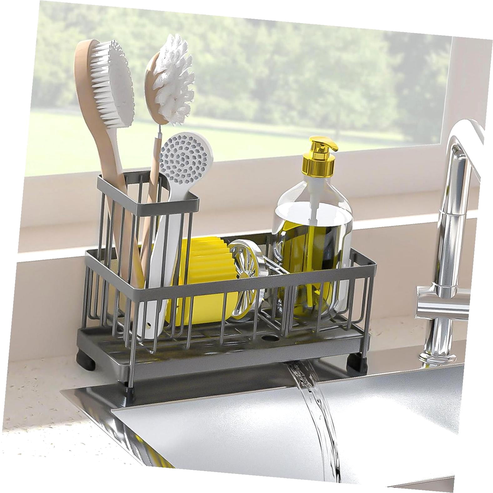 FREEAMG Sponge Holder for Kitchen Sink, Countertop Organizer, Essential ...