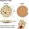 thumbnail image 1 of FREEAMG Spring Autumn Pattern Car Coasters 2 PCS Drinks Absorbent Ceramic Stone Car Coasters with Fingertip Grip Car Cup Holder Coasters, 1 of 6