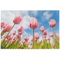 thumbnail image 1 of FREEAMG Spring Pink Tulip Flowers Puzzle for Adults 500 Piece Puzzles Game DIY Toys Creative Gift Home Decorations, 1 of 7