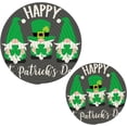 thumbnail image 1 of FREEAMG St.Patrick's Day Cute Gnome Heat Resistant Trivets Potholders 2PCS,Round Cotton Weave Handmade Pot Holder, Non-Slip Hot Mats Kitchen Dining Plate Mat, 1 of 7