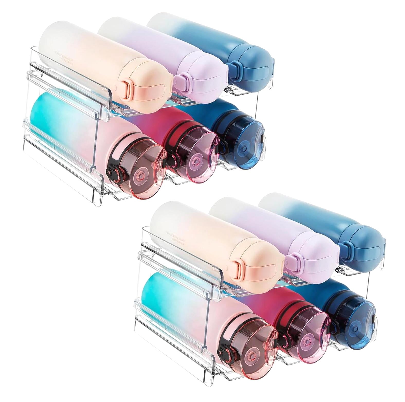 FREEAMG Stackable Water Bottle Cabinet Organizer, Holder for Kitchen ...
