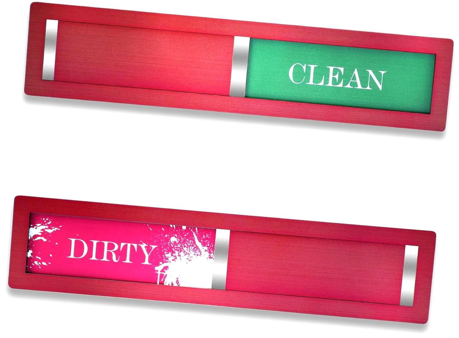 FREEAMG Stainless Steel Dishwasher Clean Dirty Sign, 304 Grade with ...