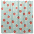 thumbnail image 1 of FREEAMG Strawberries and Flowers Shower Curtain Bathroom Decorative Shower Curtain Waterproof Washable Reinforced Grommets, 72x72 Inch, 1 of 5