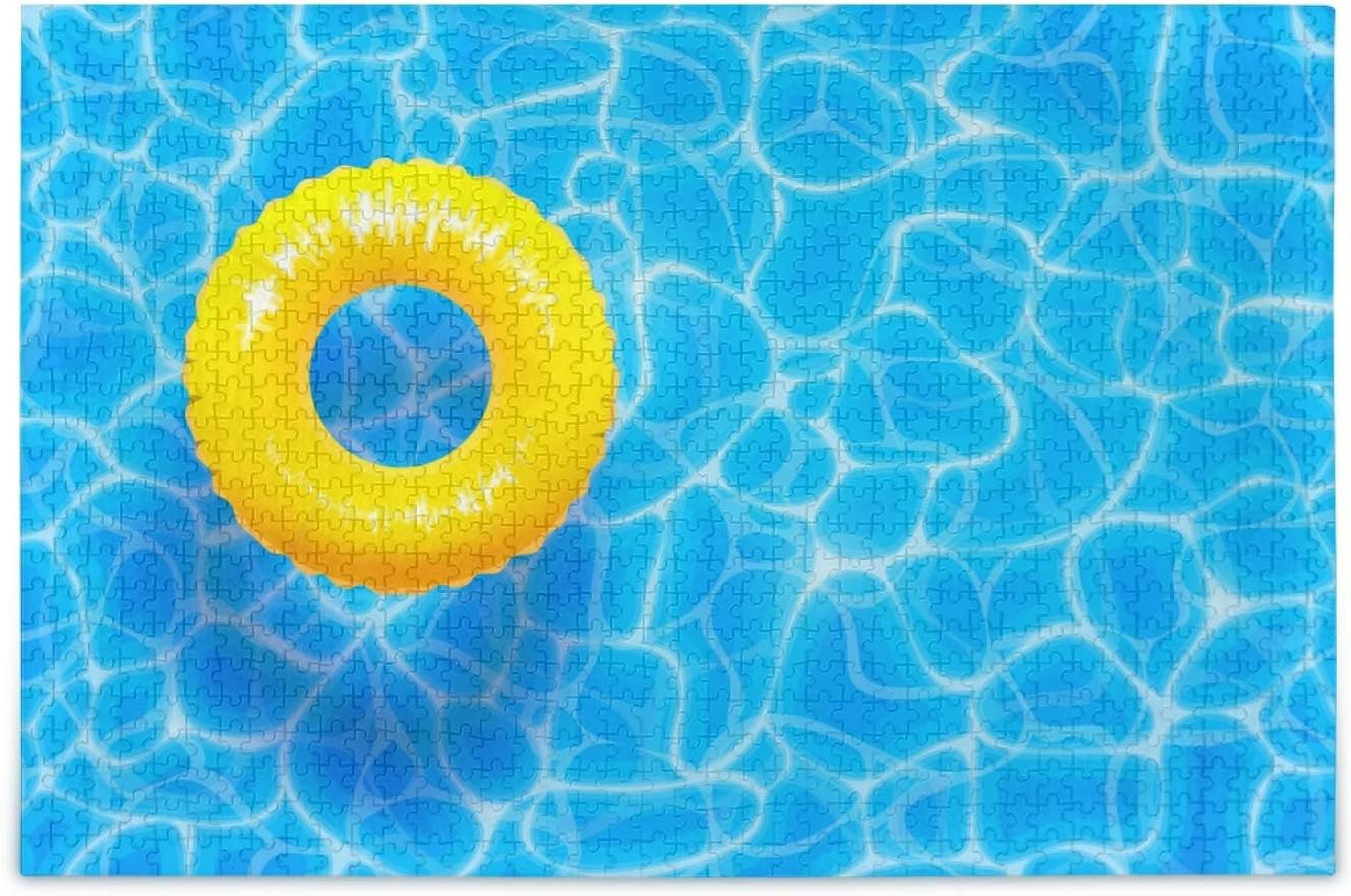 Pool Puzzle FREEAMG Summer Water Pool Puzzle for Adults 1000 Piece Puzzles Game DIY ...
