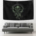 thumbnail image 1 of FREEAMG Tapestry Vintage Green Octopus Anchor Skull Tapestry Wall Hanging Decorative Wall Tapestries Wall Art Wall Blanket Bedding Tapestry for Bedroom Living Room Dorm Home Decor 60"x51", 1 of 7
