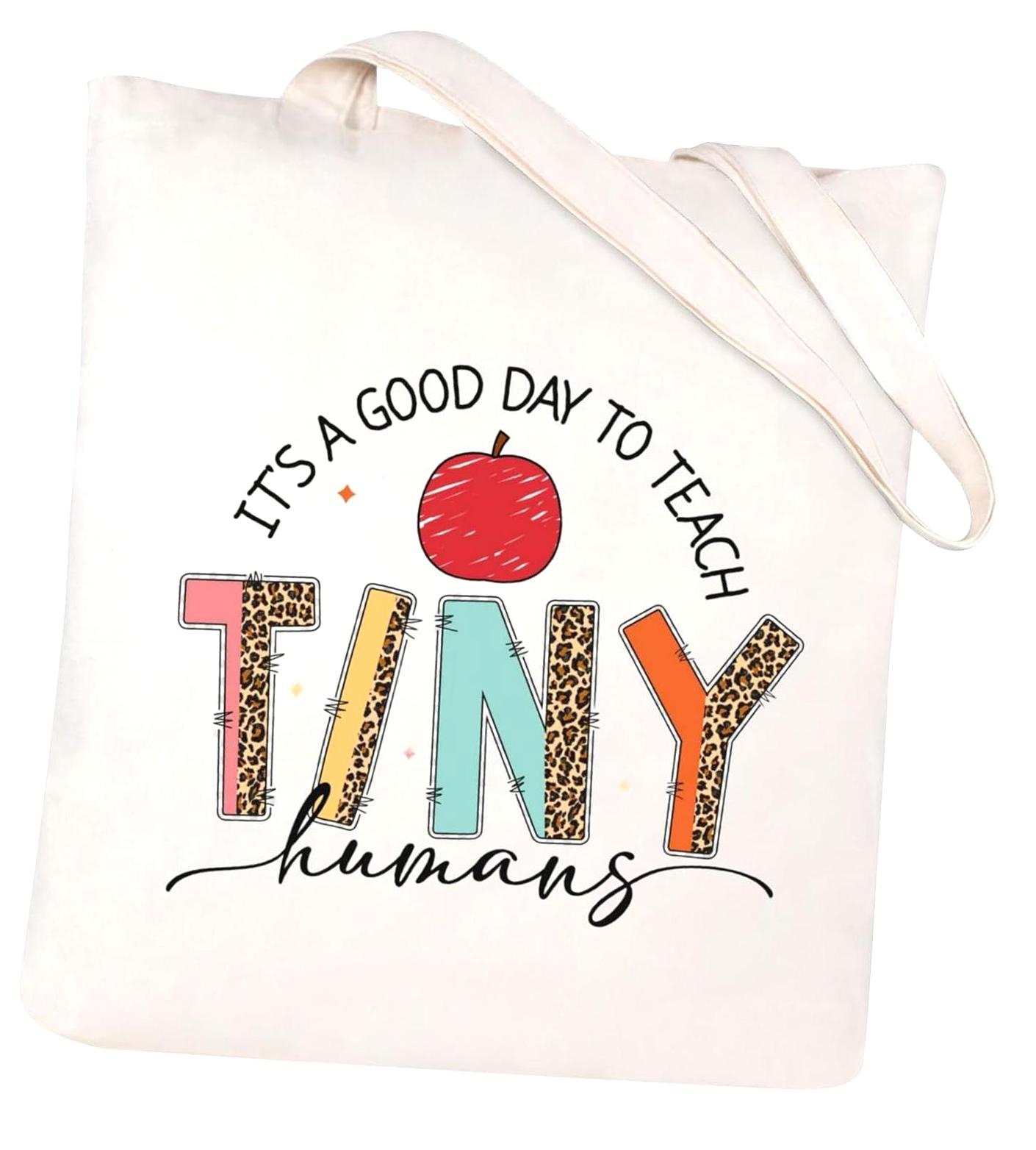 FREEAMG Teacher Appreciation Canvas Tote Bags - Fashionable for Women ...