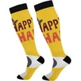 thumbnail image 1 of FREEAMG Thanksgiving Turkey Compression Socks for Men & Women Knee High Stockings for Running, Sport, Hiking & Travel, 1 of 7