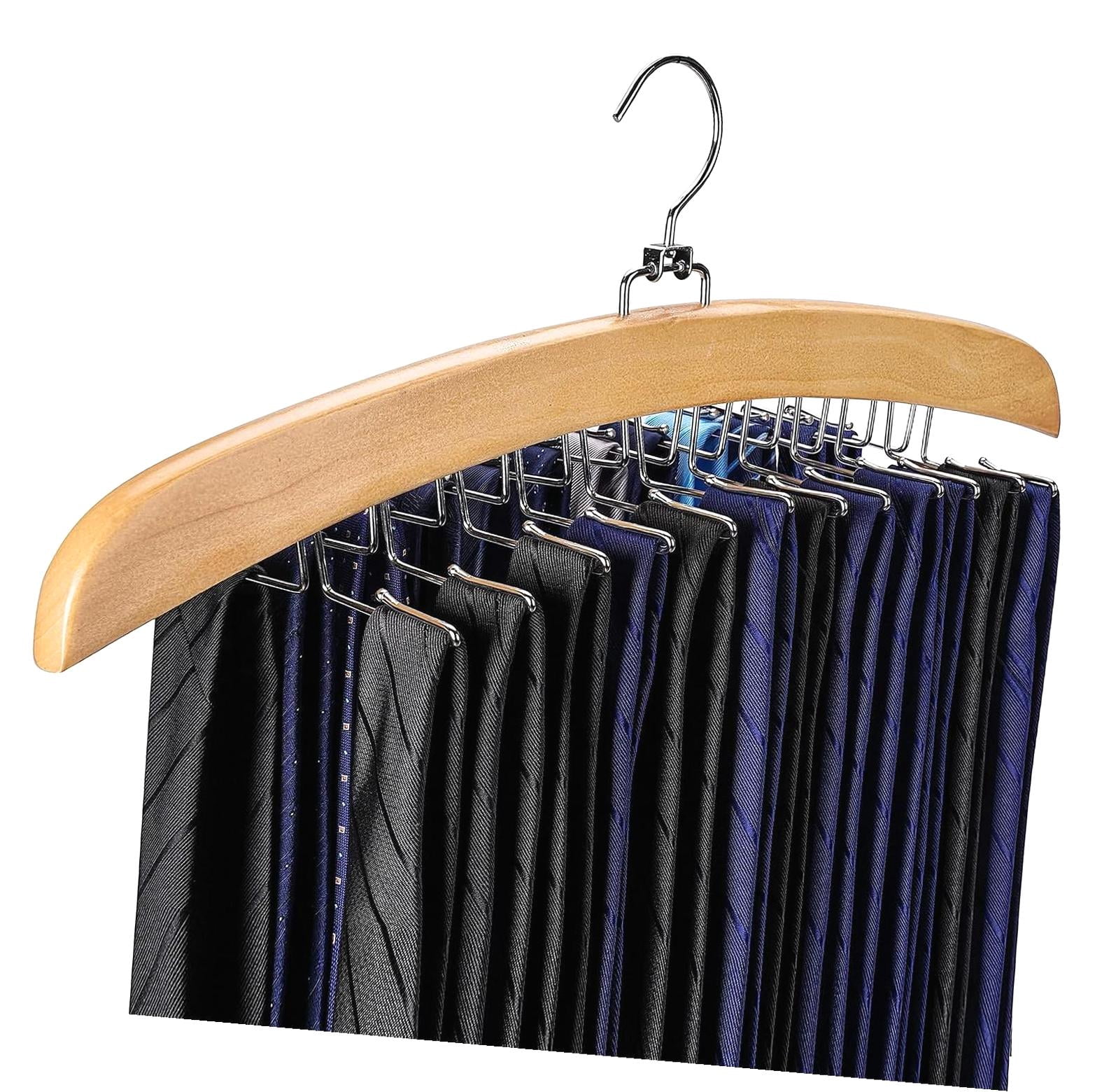 Rotate Scarf Rack FREEAMG Tie Hanger Set (2 PCS), 24-Tie Rack with 360° Rotation for ...