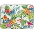 thumbnail image 1 of FREEAMG Tropical Pineapple Palm Tree Leaves Flower Summer Dish Drying Mat for Kitchen Counter 16 x 18 Inch, Microfiber Multi-Purpose Counter Rack Sink Drainer Pad, 1 of 7