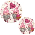 thumbnail image 1 of FREEAMG Valentine's Day Cute Gnome Heat Resistant Trivets Potholders 2PCS,Round Cotton Weave Handmade Pot Holder, Non-Slip Hot Mats Kitchen Dining Plate Mat35, 1 of 7
