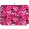 thumbnail image 1 of FREEAMG Valentine's Day Heart Dish Drying Mat for Kitchen Counter,Super Quick Absorbent Composite Sponge Dish Drying Pad,Heat Resistant Non-Slip Rack Tableware Mat, 16x18 Inch, 1 of 7