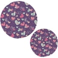 thumbnail image 1 of FREEAMG Valentine's Day Love Heart Round Trivets Pot Holders 2 Pcs, Heat Resistant Cotton Thread Weave Trivets for Hot Dishes, Cooking, Baking, Farmhouse, Kitchen Decor, 1 of 7