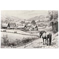 thumbnail image 1 of FREEAMG Village Horse Drawing Puzzle 500 Pieces - Wooden Jigsaw Puzzles for Family Games - Suitable for Teenagers and Adults, 1 of 7