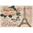 thumbnail image 1 of FREEAMG Vintage Paris Eiffel Tower Rose Butterfly (2) 500 Pcs of Irregular Puzzle Printed with Colored Letters on Back to Reduce Difficulty a Happy Time of Cooperation, 1 of 7
