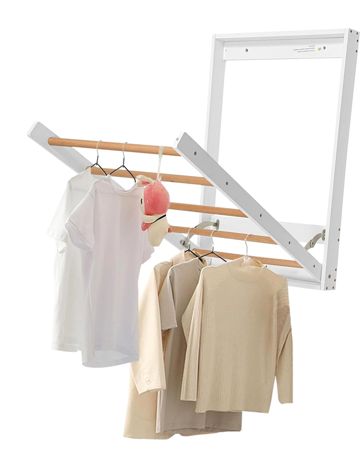 FREEAMG Wall Mounted Drying Rack 26'', Laundry Clothes Drying Rack ...