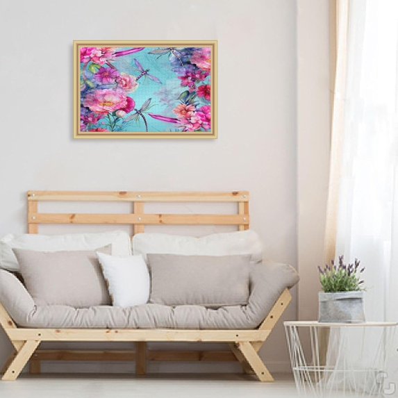 FREEAMG Watercolor Dragonflies Jigsaw Puzzles 500 Piece for Adults Large Puzzle Game Challenging Family Puzzle Game for Adults Teens 20.5" x 14.9"