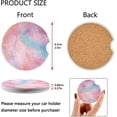 thumbnail image 1 of FREEAMG Watercolor Spray Car Coasters 2 PCS Drinks Absorbent Ceramic Stone Car Coasters with Fingertip Grip Car Cup Holder Coasters, 1 of 6