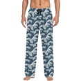 thumbnail image 1 of FREEAMG Wave Pajama Pants for Men, Men's Separate Bottoms, Comfortable Sleep Lounge Pj Pants, 1 of 7