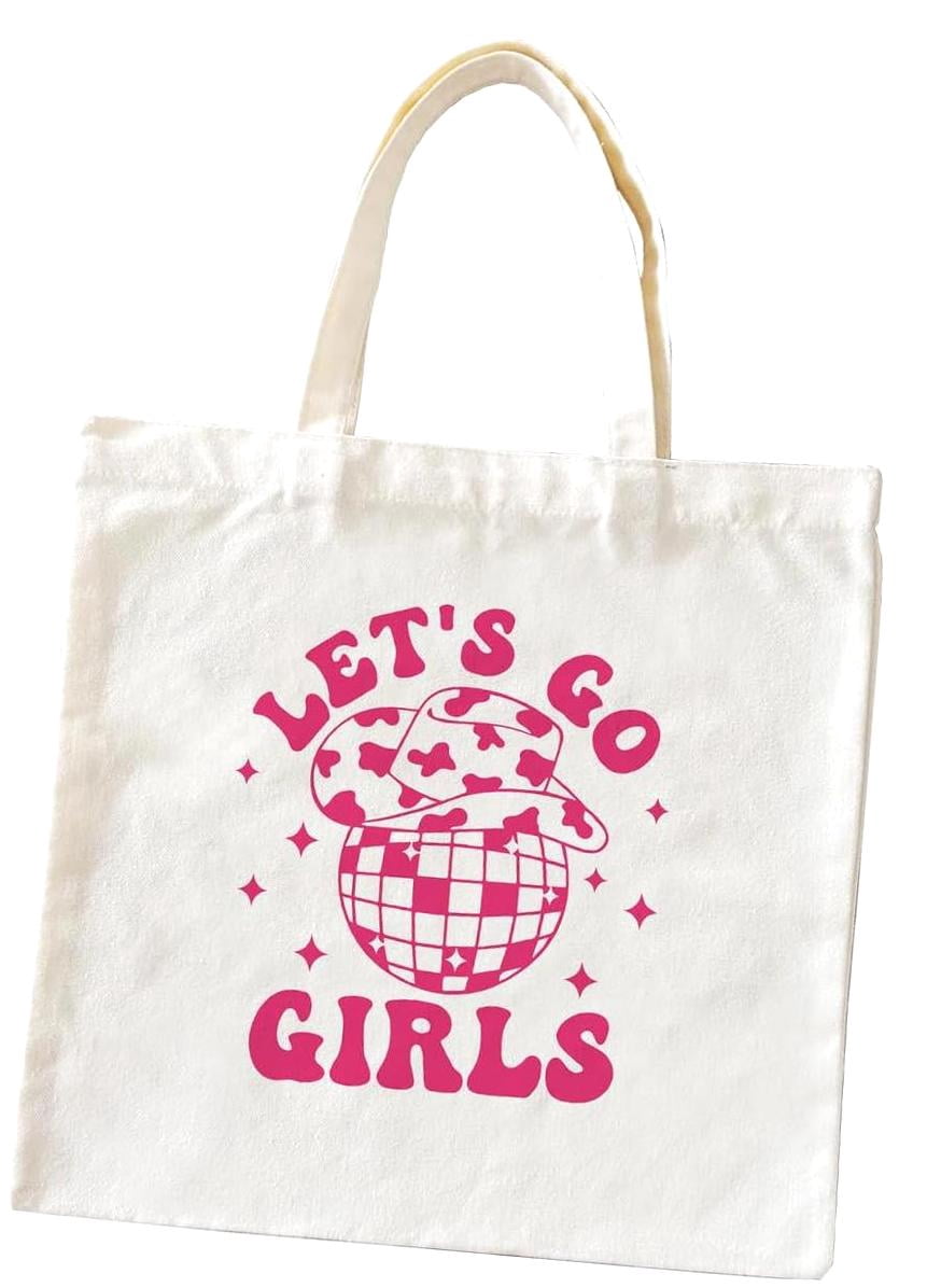 "Dancing Queen" Tote Bag - Purple Disco Ball Design, 15" X 13.3", 50% Cotton 50% Polyester - Gift For Dancers, Teachers, Women