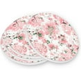 thumbnail image 1 of FREEAMG Wild Flowers Pink Coasters for Drinks Set of 4, Absorbent Ceramic Drink Coaster with Cork Base for Wooden Coffee Table, Cool Housewarming Gift for Home Decor, 1 of 6