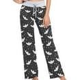 thumbnail image 1 of FREEAMG Womens Trendy Patterned Comfy Drawstring Lounge Pajama Pants High-Waist Wide Leg Sleepwear Bottom, 1 of 6