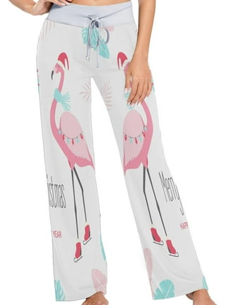 Women's Lounge Pajama Pants - Stretch Pajama Flamingo Bird Drawstring Pants  Wide Leg for Sleep Sleepyheads at  Women's Clothing store