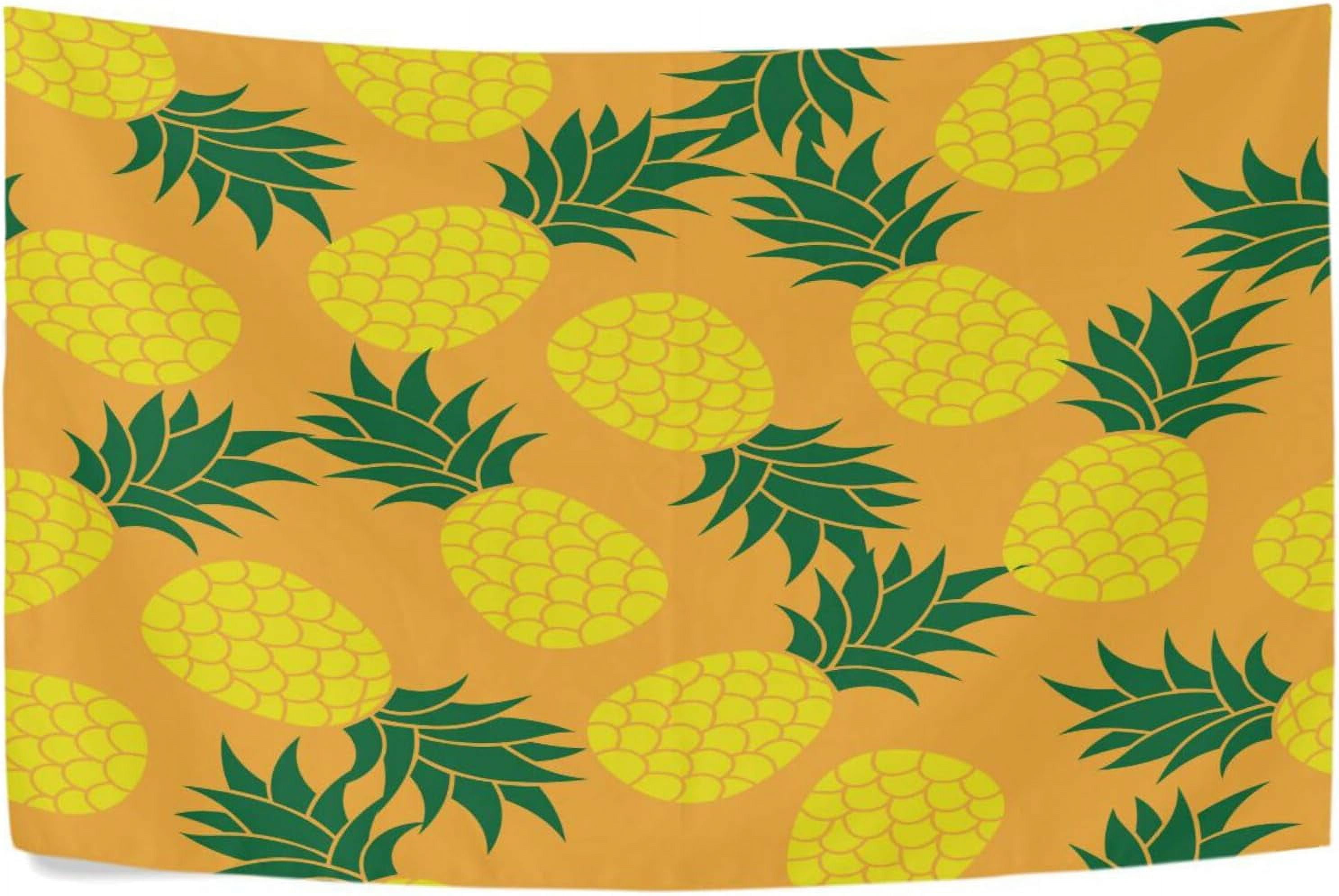 FREEAMG Yellow Pineapple Tapestry Aesthetic Tapestry Wall Hanging for Home Decor 80 x 60 Inches Walmart