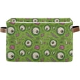thumbnail image 1 of FREEAMG Zombie Eyes Foldable Canvas Storage Bin, Sturdy Fabric Storage Basket with Handles, Storage Cube Box for Organizing Shelf Nursery Toy Closet 1PCS, 1 of 7