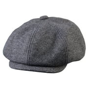 Herringbone Wool Flat Cap