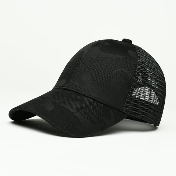 FREEBIRD99 Half Mesh Trucker Hat Adjustable Snapback Baseball Cap Headwear - Camoflage Black 006