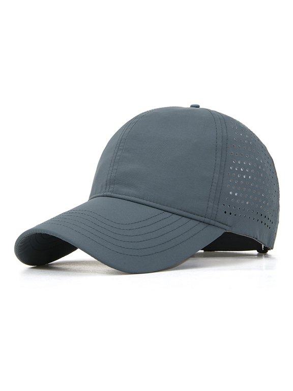 Unisex Quick Dry Hat Sports Cap Lightweight Breathable Mesh Baseball Cap - Dark Grey #2229